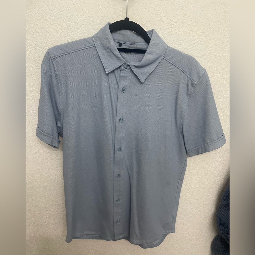 Men's VRST light blue Short Sleeve button up Shirt